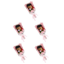 5Pièces Bouquet Rose Élégant Pour Décoration Diplômés