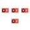 4St Interview Plastic Cassettebandjes Rood Blank 60 Minuten Opname 1