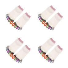 4Paires Doigts Coton Respirant