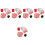 5Ensembles Kit Rouge Cartes Et 5