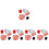 5Ensembles Kit Rouge Cartes Et 6