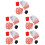 5Ensembles Kit Rouge Cartes Et 7