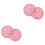 4Pcs Lightweight Pink Round Plastic Placemats Heat Insulation Mats 3