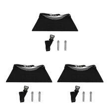 3Sets Easy Install Black Gas Cylinder Wall Bracket for Laboratory Use