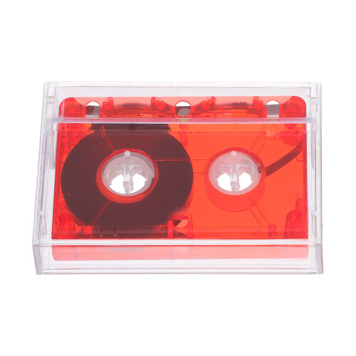 4St Interview Plastic Cassettebandjes Rood Blank 60 Minuten Opname 2