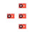 4St Interview Plastic Cassettebandjes Rood Blank 60 Minuten Opname 4