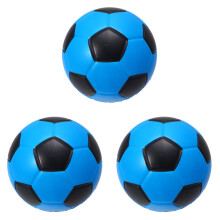 3Pcs Blue PU Soft Soccer Balls Safe Durable Sports Toys for Kids