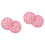 4Pcs Lightweight Pink Round Plastic Placemats Heat Insulation Mats 4