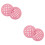 4Pcs Lightweight Pink Round Plastic Placemats Heat Insulation Mats 6