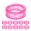 20Pièces Anneaux Silicone Rose Confortables Pour Ciseaux Coiffure Sûrs 1