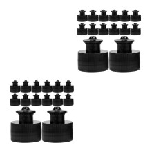 40Pcs Black Press Cap Replacement Water Bottle Lids Pe Leakproof