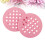 4Pcs Lightweight Pink Round Plastic Placemats Heat Insulation Mats 11