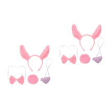 2Ensembles -Têtes Halloween En Tissu Rose Pour Fête Enfants