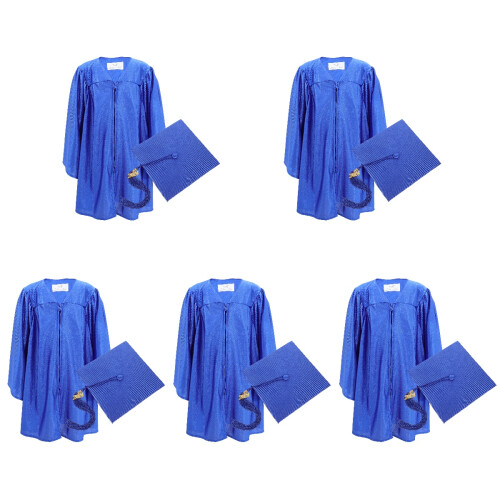 5Ensembles Robes De Cérémonie Mortier Élastique Pour Enfants