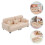 White Dollhouse Mini Furniture Sofa Plush Pla Decorative Model 10