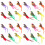 24Pièces Figurines Petits Oiseaux Décoratifs En Plumes Métal Mousse 6