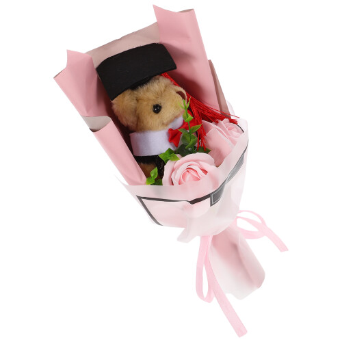 5Pièces Bouquet Rose Élégant Pour Décoration Diplômés 1