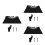 3Sets Easy Install Black Gas Cylinder Wall Bracket for Laboratory Use 5