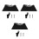 3Sets Easy Install Black Gas Cylinder Wall Bracket for Laboratory Use 8