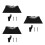 3Sets Easy Install Black Gas Cylinder Wall Bracket for Laboratory Use 9