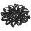 5Pcs Black Pearl Elastic Crochet Hair Nets Quick Bun Holders 2