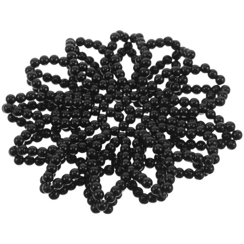 5Pcs Black Pearl Elastic Crochet Hair Nets Quick Bun Holders 1