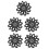 5Pcs Black Pearl Elastic Crochet Hair Nets Quick Bun Holders 4