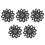 5Pcs Black Pearl Elastic Crochet Hair Nets Quick Bun Holders 7