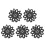 5Pcs Black Pearl Elastic Crochet Hair Nets Quick Bun Holders 8