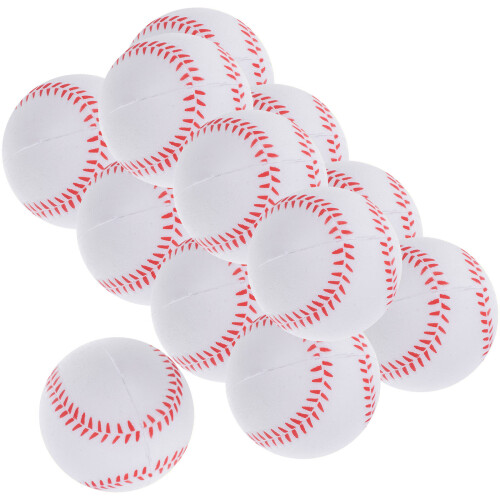 60Pcs Soft PU Baseballs Flexible White Training Balls for Outdoor Play 1