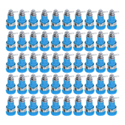 50 Stück Blaue Banana-Stecker 4mm Robuste ABS Messzubehör 1