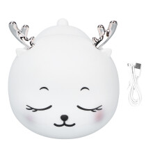 Cute LED Night Light Touch Control Rechargeable Battery Color Changing Modes Tap Activation Silicone Cover Gentle Glow Up To834Hours For Nursery