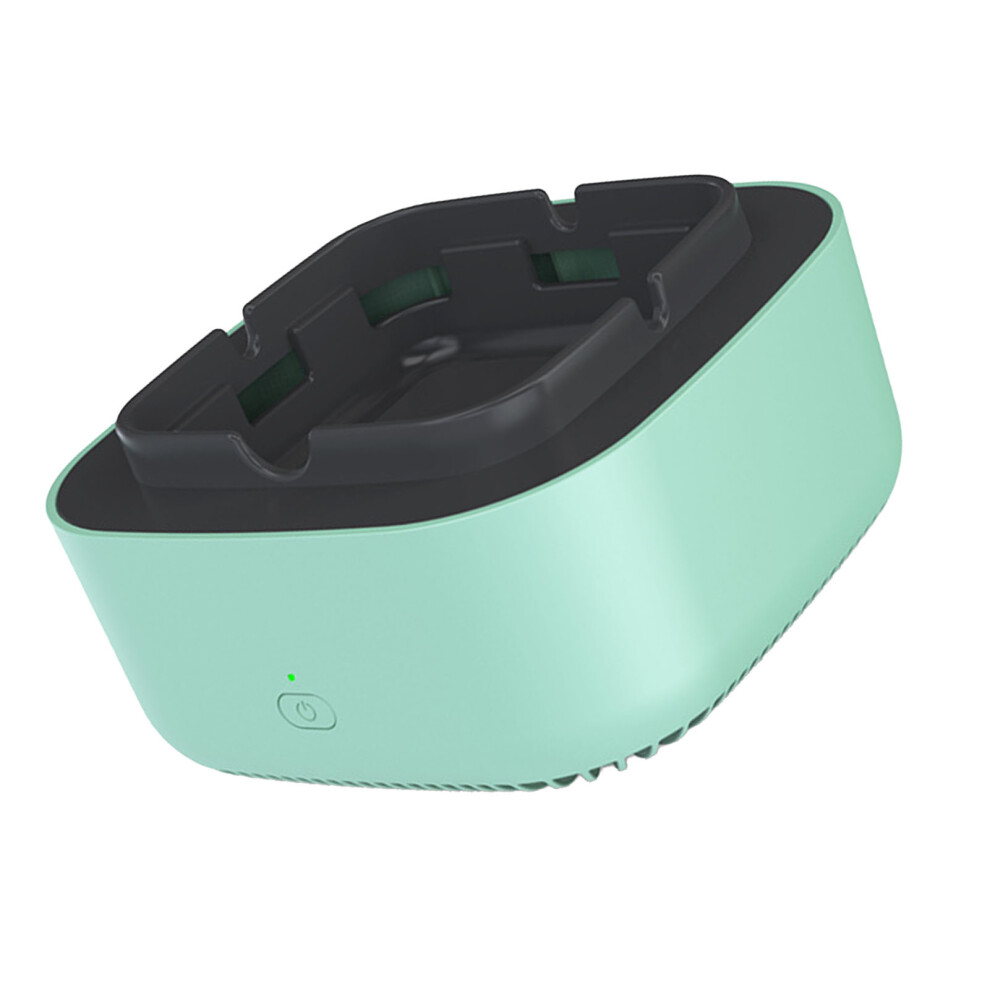Blue/Gray/Green Multifunctional Smokeless Ashtray With Negative Ions, 13X13x7cm,