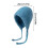 (Sky Blue) Warm Winter Beanie with Straps - Solid Color Head Warmer 4