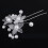 (White) Blumen Perlen Haarnadel U-Form DIY 1