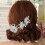 (White) Blumen Perlen Haarnadel U-Form DIY 2