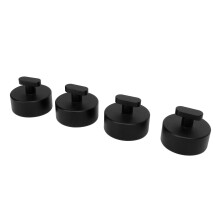 4 Stück Aluminium Hebe-Adapter für Wagenheber, passend für C7 Z51 Z06, C6 Z06, Schwarz