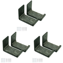 6Pièces Support Skateboard Snowboard Mural Gris Durable En Métal