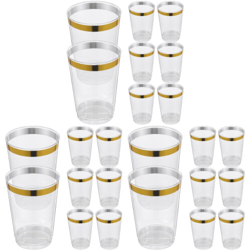 24Pièces Verres Polyvalents Pour Vin, Cocktail Jus
