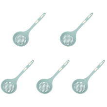 5Pcs Blue Silicone Skimmer Strainer Spoon for Pasta and Fried Food