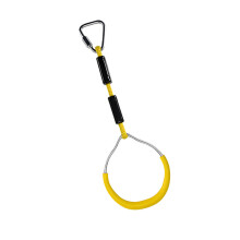 2Pcs Yellow Climbing Rings Kids Smooth Grip Gymnastic Fitness Rings