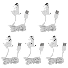 5Pièces Câble De Charge Téléphone USB Chien Usage Portable