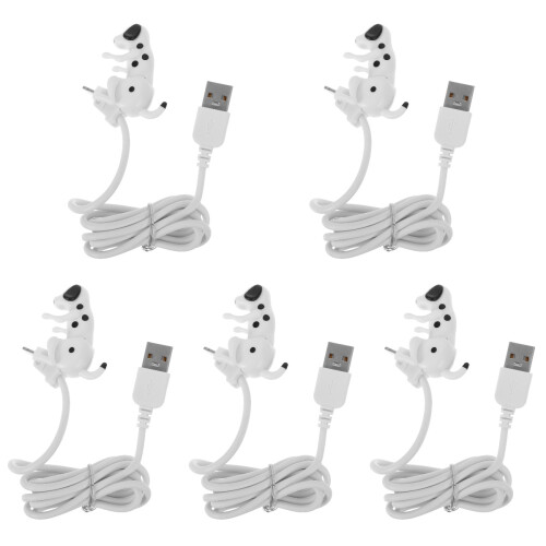 5Pièces Câble De Charge Téléphone USB Chien Usage Portable