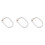 3Pcs Beige Embroidery Hoops ABS Plastic Durable Craft Frames 4
