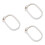 3Pcs Beige Embroidery Hoops ABS Plastic Durable Craft Frames 6