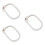 3Pcs Beige Embroidery Hoops ABS Plastic Durable Craft Frames 7