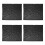 4Pcs Black Cloth Splashproof Covers for Billiard Pool Table Protection 4