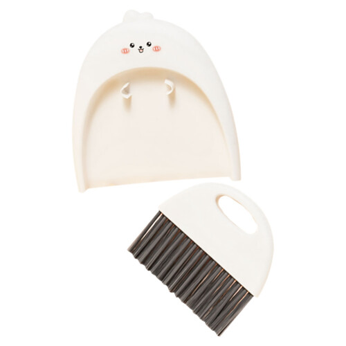 2Sets Lightweight Mini Broom and Dustpan White for Keyboard and Desk 2