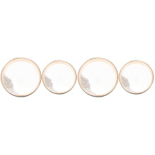4Pièces Tambour Sons Océan Bois Beige Instrument Musical Enfant