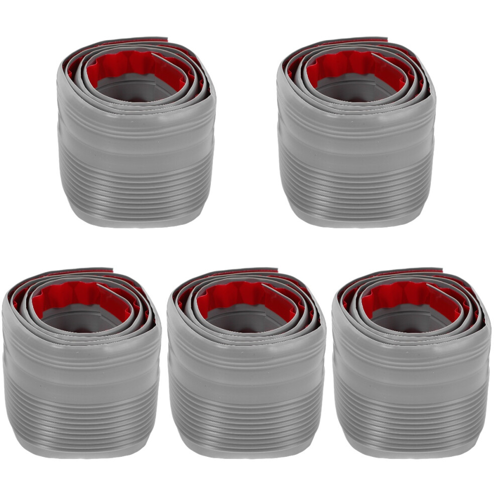 5Pcs Pvc Stair Nose Edge Trim Self-Adhesive Indoor Stair Nosing Grey Aboofan